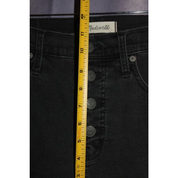 Madewell Button Up Black Skinny Jeans Size 8/29 Stretch - Picture 3 of 7